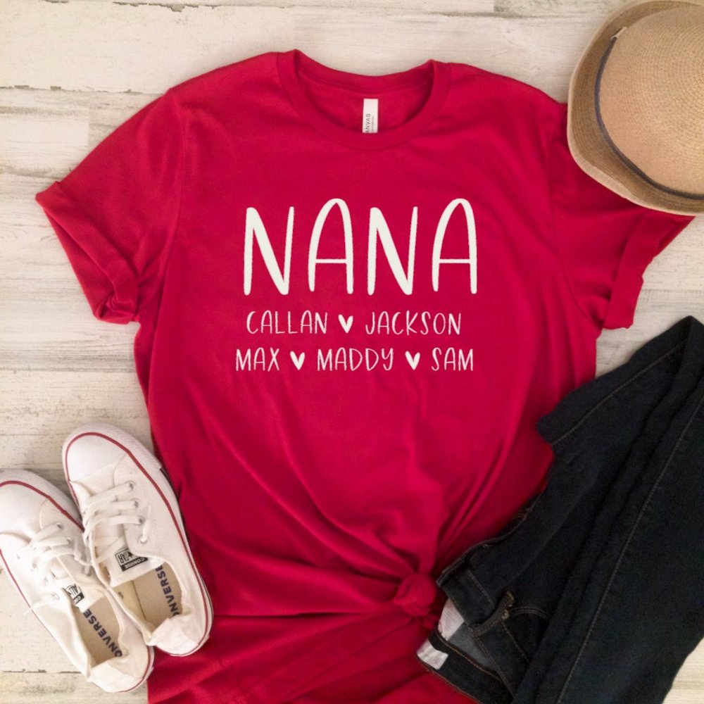 MIMI with personalized grandkids' names, NANA GIGI